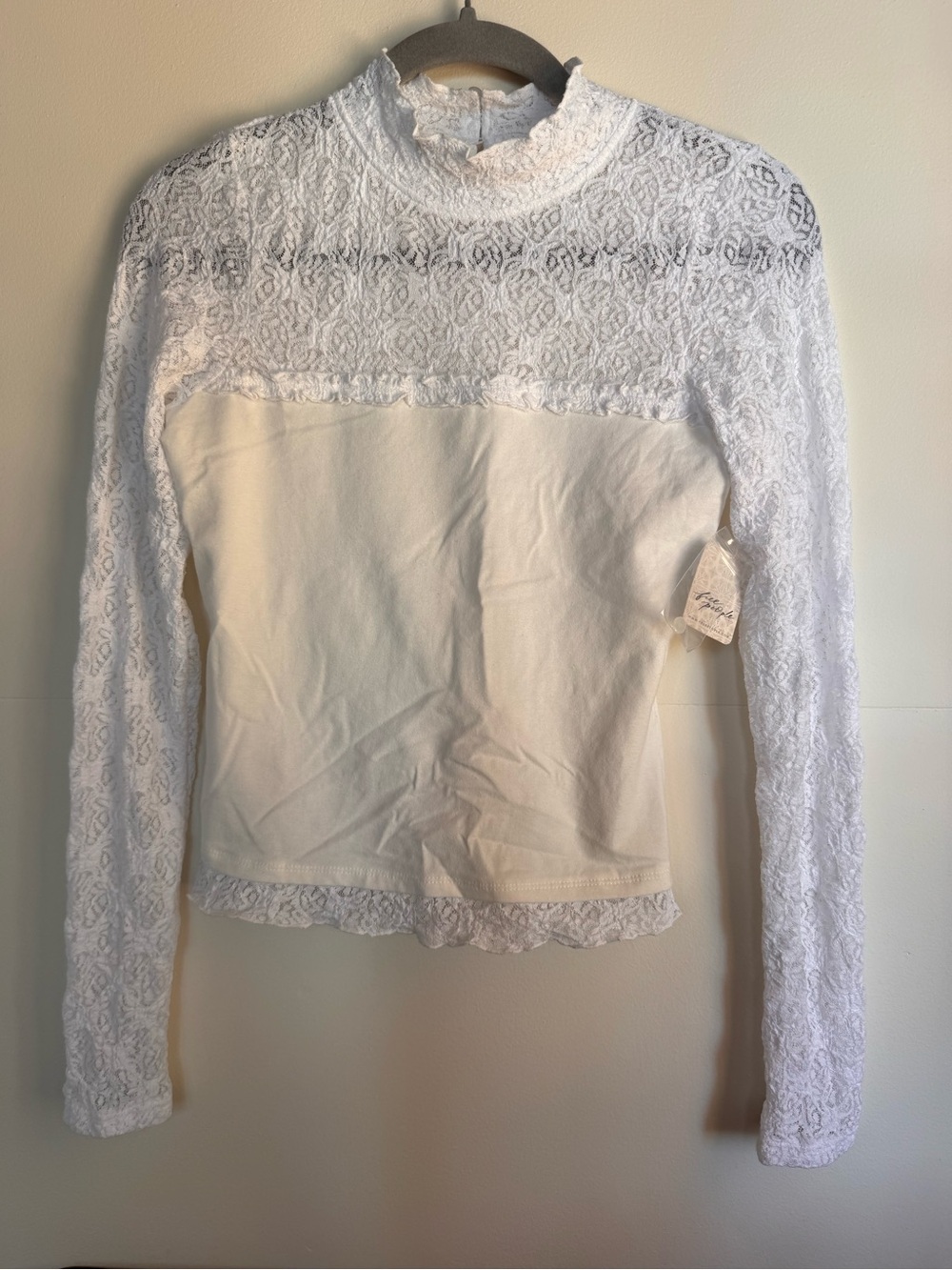 Free People Miya lace top XS